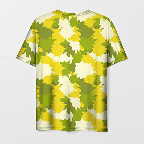 Мужская футболка Желто-зеленый камуфляж / 3D-принт – фото 2
