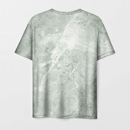 Мужская футболка Зелёный мрамор / 3D-принт – фото 2