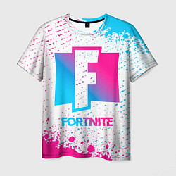 Футболка мужская Fortnite neon gradient style, цвет: 3D-принт