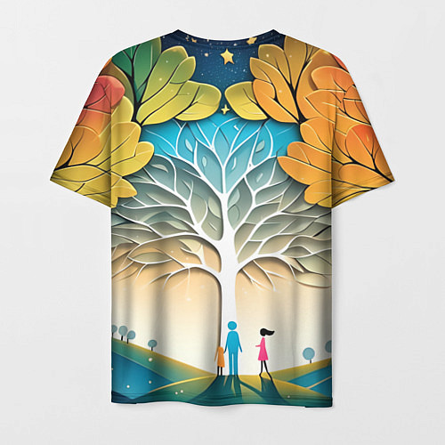 Мужская футболка Семейное дерево - нейросеть / 3D-принт – фото 2