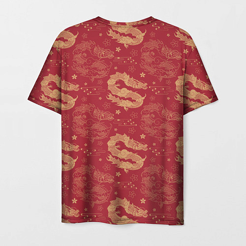 Мужская футболка The chinese dragon pattern / 3D-принт – фото 2