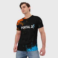 Футболка мужская Portal game, цвет: 3D-принт — фото 2