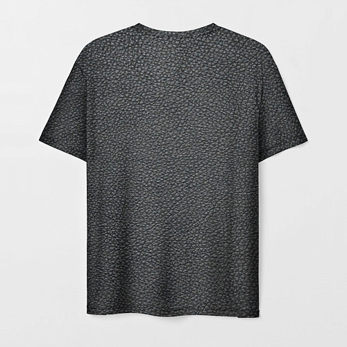 Мужская футболка Кожаная чёрная текстура / 3D-принт – фото 2