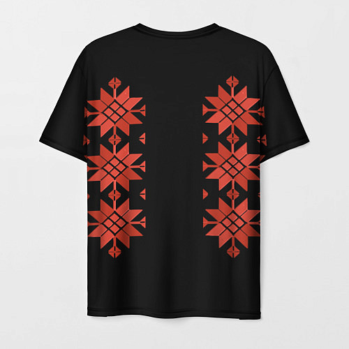 Мужская футболка Удмуртский - вертикаль black 2 / 3D-принт – фото 2