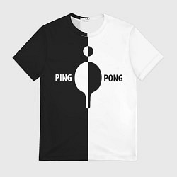 Мужская футболка Ping-Pong черно-белое