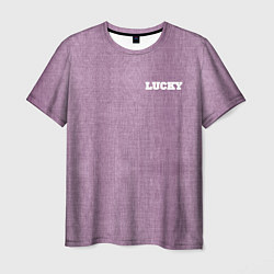 Мужская футболка Розовые джинсы lucky 77