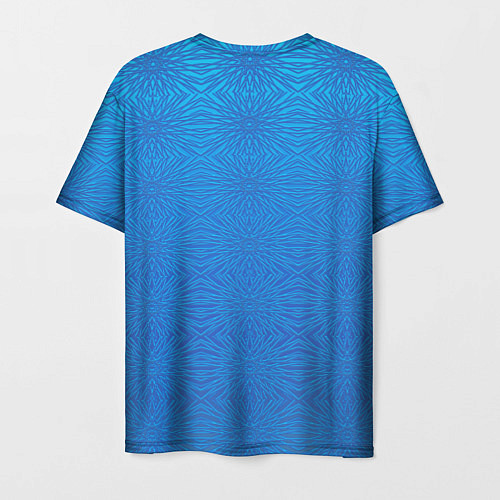 Мужская футболка Переливающаяся абстракция голубой / 3D-принт – фото 2