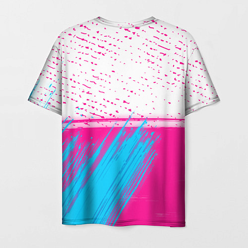 Мужская футболка Maneskin neon gradient style: символ сверху / 3D-принт – фото 2