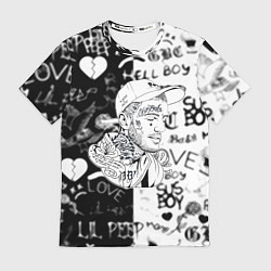 Футболка мужская Lil peep logo rap, цвет: 3D-принт