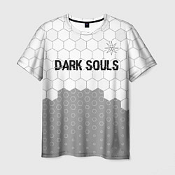 Футболка мужская Dark Souls glitch на светлом фоне: символ сверху, цвет: 3D-принт