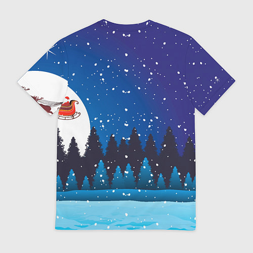 Мужская футболка Cиний дракон / 3D-принт – фото 2