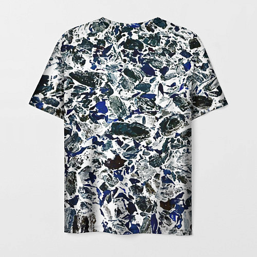 Мужская футболка Абстракция ледяные вершины / 3D-принт – фото 2