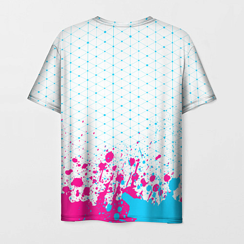 Мужская футболка Audi neon gradient style: символ сверху / 3D-принт – фото 2