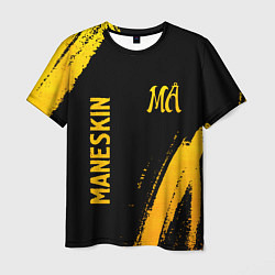 Футболка мужская Maneskin - gold gradient вертикально, цвет: 3D-принт