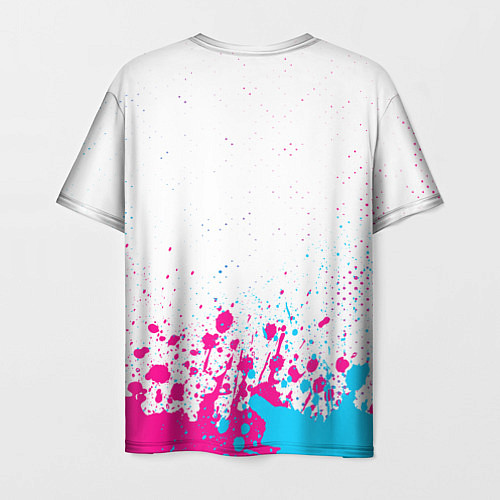 Мужская футболка Slipknot neon gradient style посередине / 3D-принт – фото 2