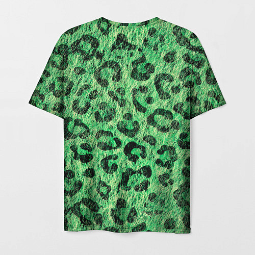 Мужская футболка Зелёный леопард паттерн / 3D-принт – фото 2