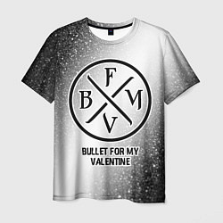 Футболка мужская Bullet For My Valentine glitch на светлом фоне, цвет: 3D-принт