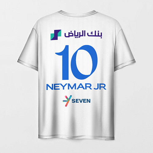 Мужская футболка Неймар форма Аль-Хиляль 23-24 гостевая / 3D-принт – фото 2