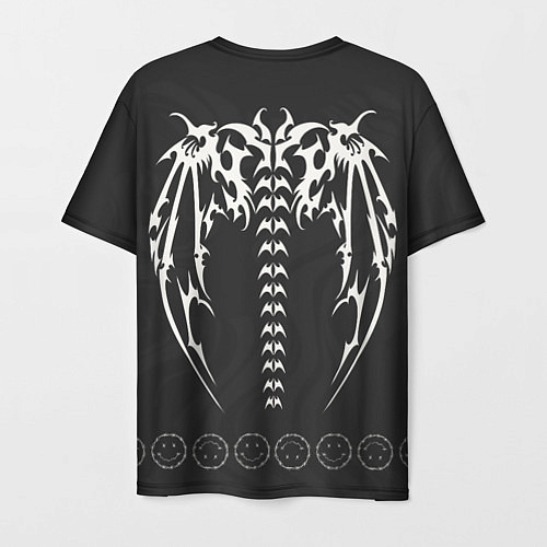 Мужская футболка Angel bone wings black / 3D-принт – фото 2