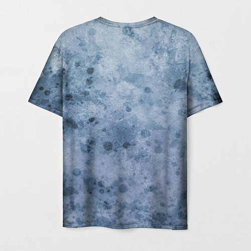 Мужская футболка Абстракция - сине-серая грусть / 3D-принт – фото 2