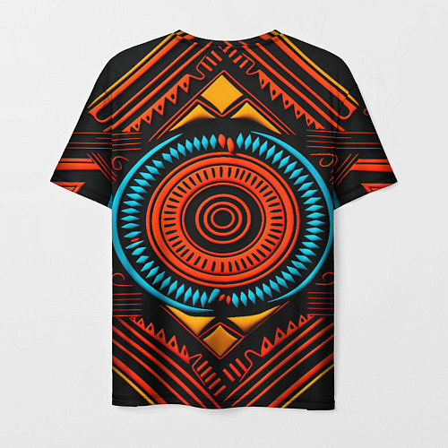Мужская футболка Орнамент в африканском стиле на тёмном фоне / 3D-принт – фото 2