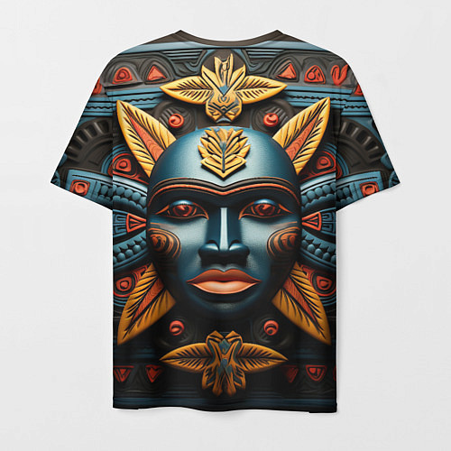 Мужская футболка Орнамент в стиле африканских племён / 3D-принт – фото 2