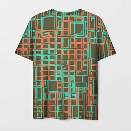 Мужская футболка Разноцветные толстые линии / 3D-принт – фото 2