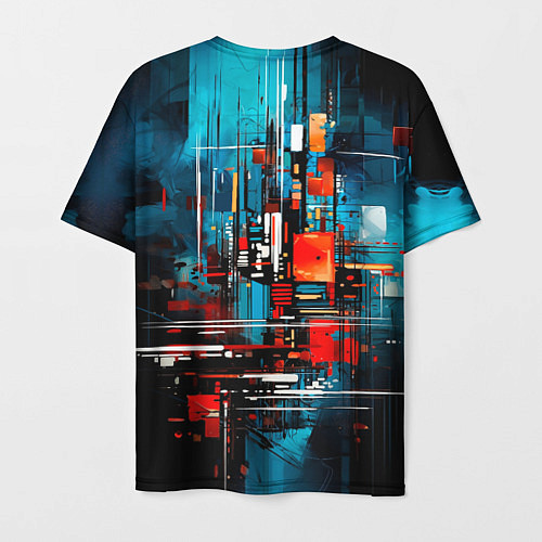 Мужская футболка Городская абстракция / 3D-принт – фото 2