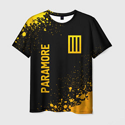 Мужская футболка Paramore - gold gradient вертикально