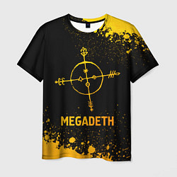 Футболка мужская Megadeth - gold gradient, цвет: 3D-принт