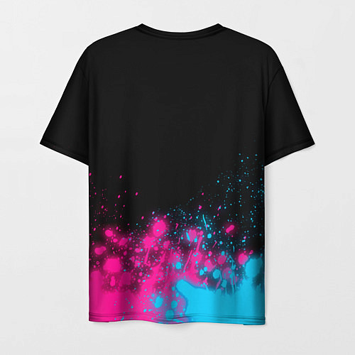 Мужская футболка Deep Purple - neon gradient посередине / 3D-принт – фото 2