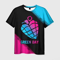 Футболка мужская Green Day - neon gradient, цвет: 3D-принт