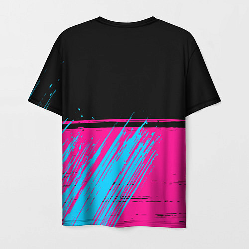 Мужская футболка Motorhead - neon gradient посередине / 3D-принт – фото 2