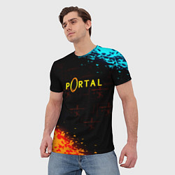 Футболка мужская Portal x Half life, цвет: 3D-принт — фото 2