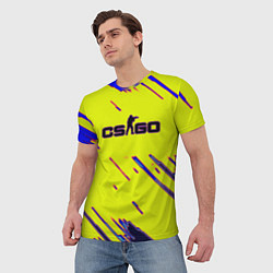 Футболка мужская Counter strike neon yellow, цвет: 3D-принт — фото 2