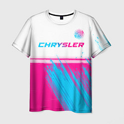 Футболка мужская Chrysler neon gradient style посередине, цвет: 3D-принт