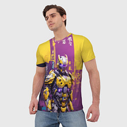 Футболка мужская Желтый андроид, цвет: 3D-принт — фото 2