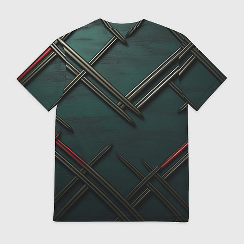 Мужская футболка Диагональный узор в шотландском стиле / 3D-принт – фото 2