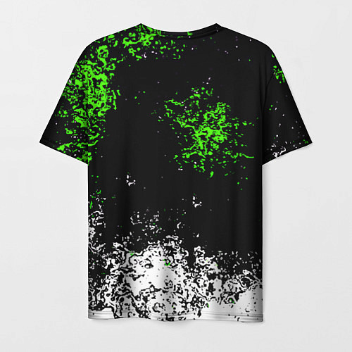Мужская футболка Крипер зелёная кровь / 3D-принт – фото 2