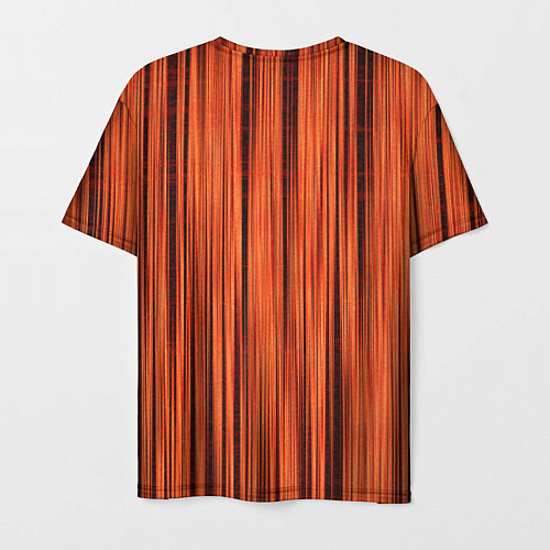 Мужская футболка Абстрактные полосы красно-оранжевый / 3D-принт – фото 2