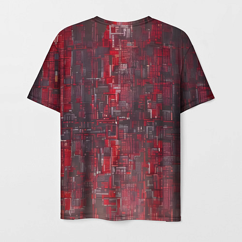 Мужская футболка Красный металл модерн / 3D-принт – фото 2