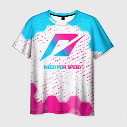 Футболка мужская Need for Speed neon gradient style, цвет: 3D-принт