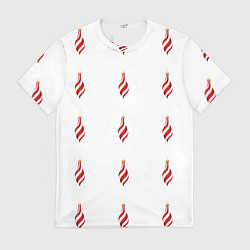 Мужская футболка Новогодние украшения-сосульки