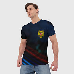 Футболка мужская Спортивная россия герб, цвет: 3D-принт — фото 2