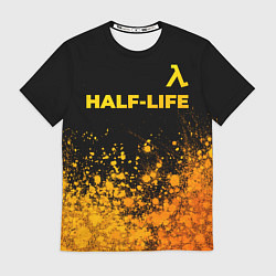 Футболка мужская Half-Life - gold gradient посередине, цвет: 3D-принт