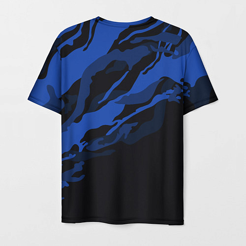 Мужская футболка Ротор Волгоград - синий и черный / 3D-принт – фото 2