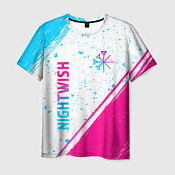 Футболка мужская Nightwish neon gradient style вертикально, цвет: 3D-принт