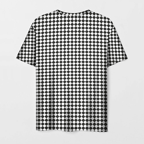 Мужская футболка Чёрно-белый ромб классика / 3D-принт – фото 2