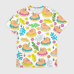 Мужская футболка Капибары на отдыхе