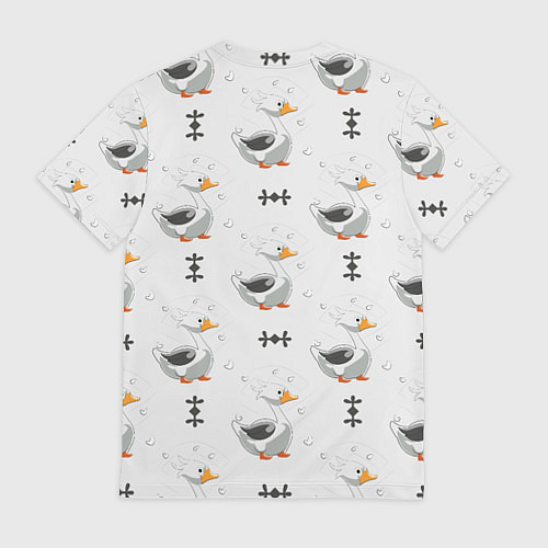 Мужская футболка Гусь и фигуры / 3D-принт – фото 2